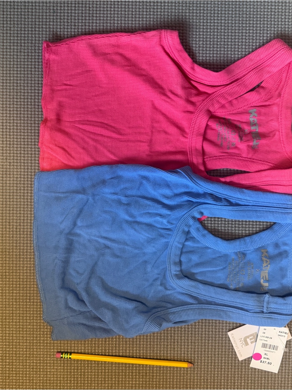Katie J NYC Girls' Racerback Tank 2-Pack - Bright Pink & Sky Blue